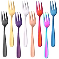 Do Buy - Tenedores de acero inoxidable 18-10 y mango largo para bufé- carne- postre- fruta- pasta- acero inoxidable…
